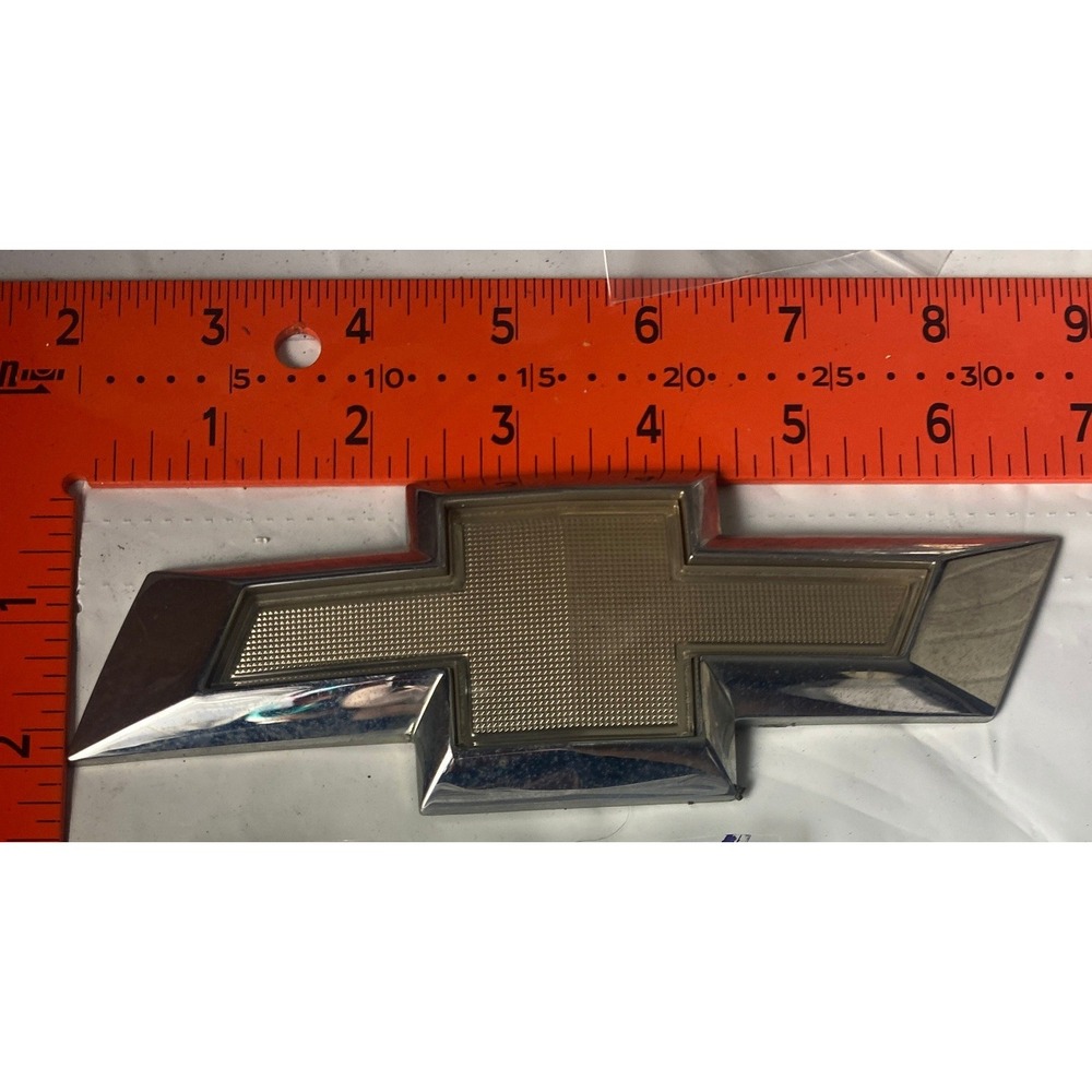 Chevrolet Bowtie Front Grille Emblem Gold Chrome Textured 7.25 Inch OEM